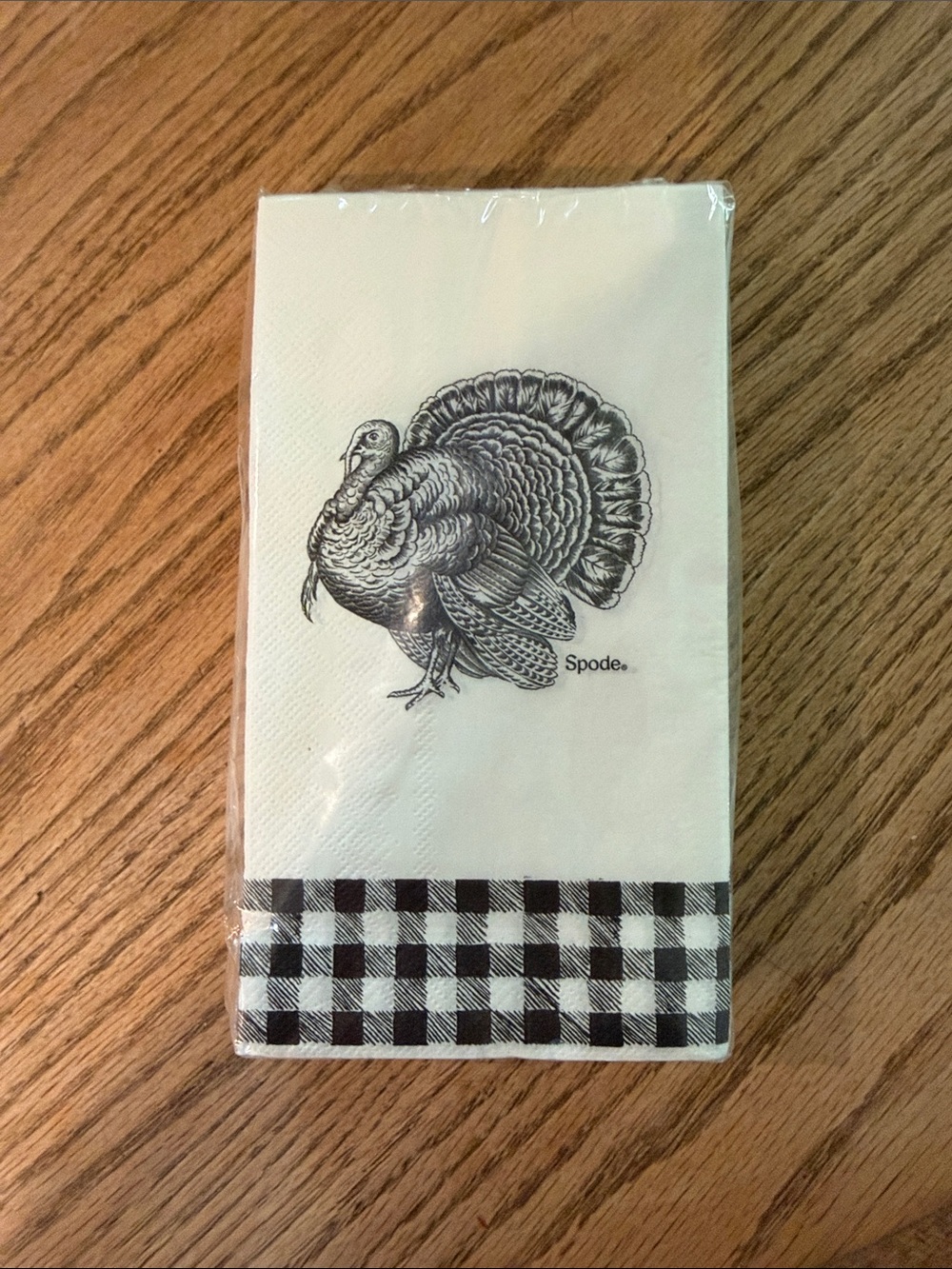 Spode “Checkered Turkey” Paper Napkins - 32 pack